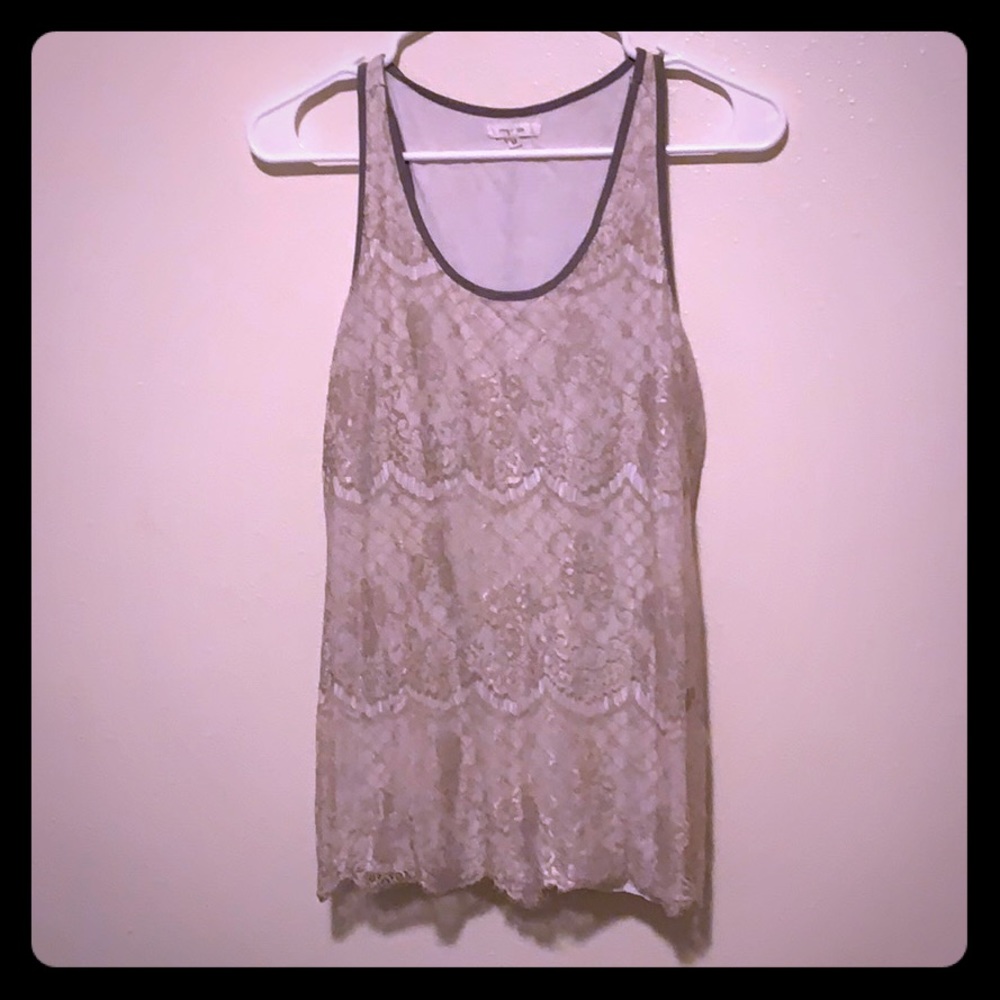 Lace Racer Back Tank Top